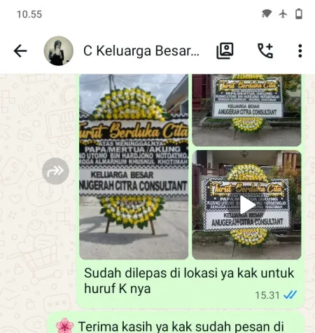 Pengiriman Papan Bunga Duka Rejosari Ngampel